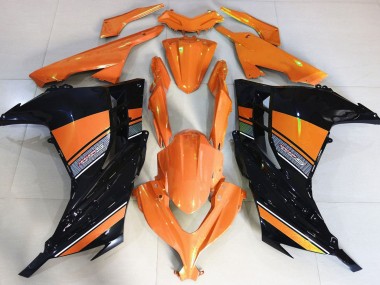 Sonnenaufgangsorange & Schwarz 13-18 Ninja 300 Motorrad Verkleidung