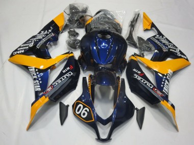 Spezial Tiefes Blau & Gelb 07-08 CBR600RR Motorrad Verkleidung