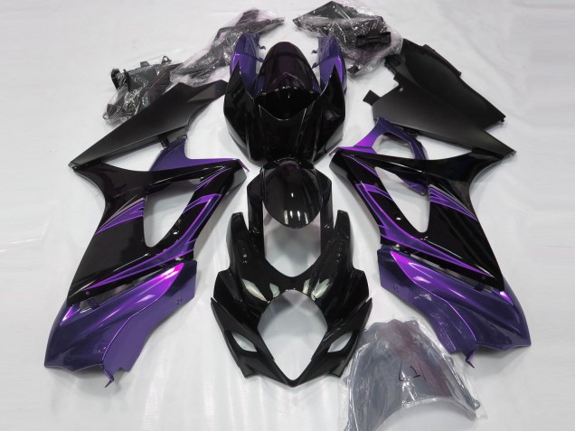 Stimmungsviolett & Schwarz Glänzend 07-08 GSXR 1000 Motorrad Verkleidung