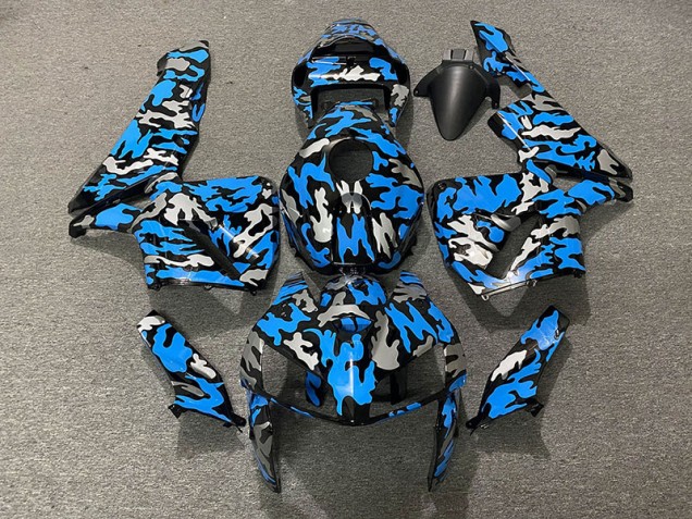 Tarnung & Blau 05-06 CBR600RR Motorrad Verkleidung Tarnung & Blau 05-06 CBR600RR Motorrad Verkleidung