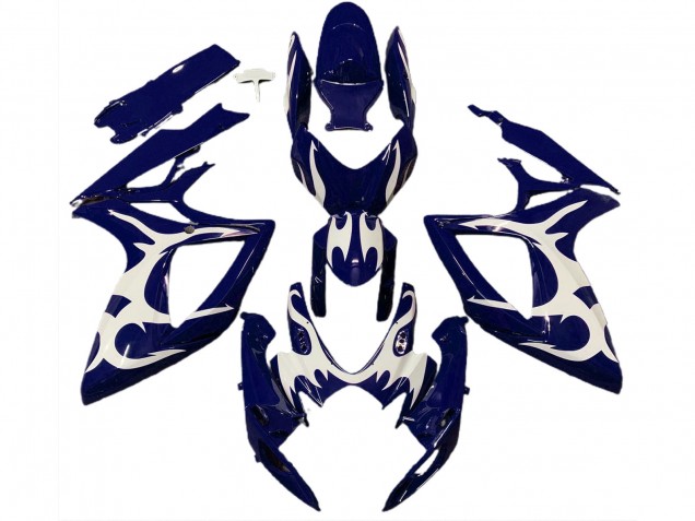 Tiefes Blau & Weiß Design 06-07 GSXR 600-750 Motorrad Verkleidung