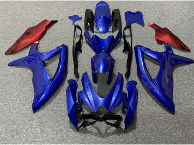 Tiefes Blau & Rot 08-10 GSXR 600-750 Motorrad Verkleidung