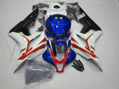 Tiefes Blau Weiß & Rot HRC 07-08 CBR600RR Motorrad Verkleidung