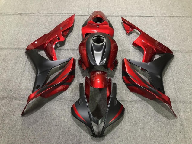 Tiefrot & Matt Schwarz 07-08 CBR600RR Motorrad Verkleidung