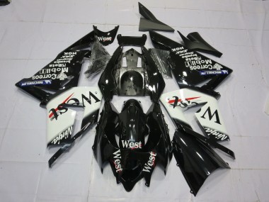 West Weiß Schwarz 04-05 ZX10R Motorrad Verkleidung