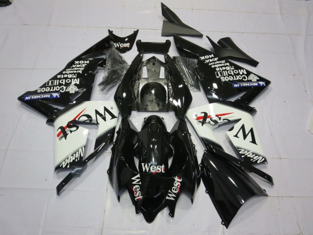West Weiß Schwarz 04-05 ZX10R Motorrad Verkleidung West Weiß Schwarz 04-05 ZX10R Motorrad Verkleidung