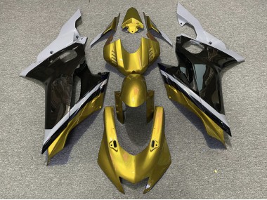 Zement Schwarz & Gold 17-21 R6 Motorrad Verkleidung