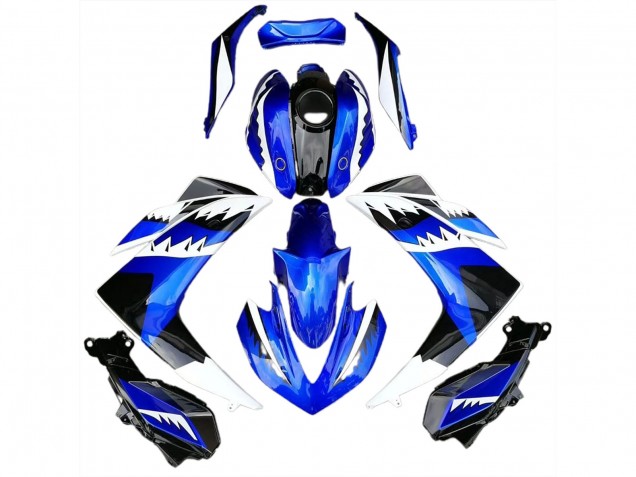 Weißer Blauer & Schwarzer Hai 15-18 R3 Motorrad Verkleidung