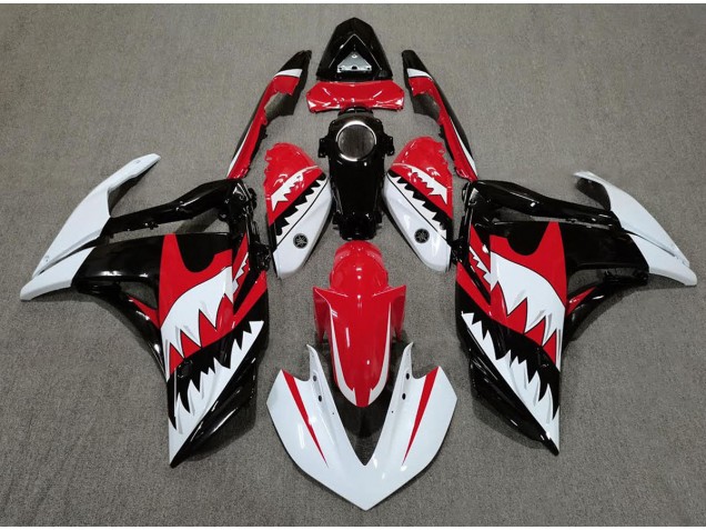Weißer Hai & Rot 15-18 R3 Motorrad Verkleidung Weißer Hai & Rot 15-18 R3 Motorrad Verkleidung